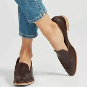 Everlane Modern Point Loafer in Burgundy Brown